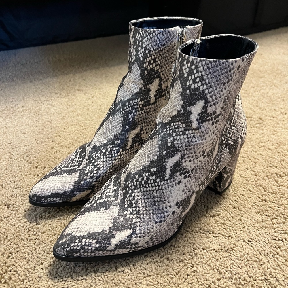 Madden Girl Snake Print Booties